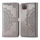 For Huawei Y5P 2020 /  Honor 9S Halfway Mandala Embossing Pattern Horizontal Flip Leather Case with Holder & Card Slots & Wallet & Photo Frame & Lanyard(Gray) - 1