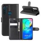 For Motorola Moto G8 Power Litchi Texture Horizontal Flip Protective Case with Holder & Card Slots & Wallet(Black) - 1