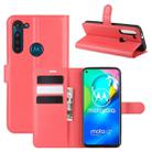 For Motorola Moto G8 Power Litchi Texture Horizontal Flip Protective Case with Holder & Card Slots & Wallet(Red) - 1