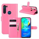 For Motorola Moto G8 Power Litchi Texture Horizontal Flip Protective Case with Holder & Card Slots & Wallet(Rose red) - 1