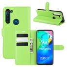 For Motorola Moto G8 Power Litchi Texture Horizontal Flip Protective Case with Holder & Card Slots & Wallet(Green) - 1