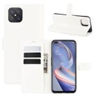 For Oppo A92s Litchi Texture Horizontal Flip Protective Case with Holder & Card Slots & Wallet(White) - 1