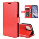 For Oppo A92s R64 Texture Single Horizontal Flip Protective Case with Holder & Card Slots & Wallet& Photo Frame(Red) - 1