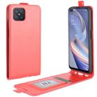 For Oppo A92s R64 Texture Single Vertical Flip Leather Protective Case with Card Slots & Photo Frame(Red) - 1