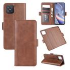 For Oppo A92s Dual-side Magnetic Buckle Horizontal Flip Leather Case with Holder & Card Slots & Wallet(Brown) - 1