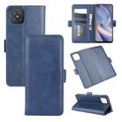 For Oppo A92s Dual-side Magnetic Buckle Horizontal Flip Leather Case with Holder & Card Slots & Wallet(Dark Blue) - 1