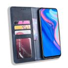 For Huawei Y9 Prime 2019 Magnetic Buckle Retro Crazy Horse Texture Horizontal Flip Leather Case with Holder & Card Slots & Photo Frame(Blue) - 6