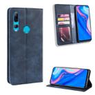 For Huawei Y9 Prime 2019 Magnetic Buckle Retro Crazy Horse Texture Horizontal Flip Leather Case with Holder & Card Slots & Photo Frame(Blue) - 11