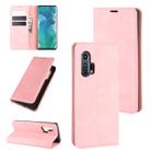 For Motorola Edge+ Retro-skin Business Magnetic Suction Leather Case with Holder & Card Slots & Wallet(Pink) - 1