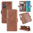 For Motorola Edge+  Dual-side Magnetic Buckle Horizontal Flip Leather Case with Holder & Card Slots & Wallet(Brown) - 1