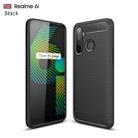 For OPPO Realme 6i Brushed Texture Carbon Fiber TPU Case(Black) - 1