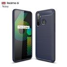 For OPPO Realme 6i Brushed Texture Carbon Fiber TPU Case(Navy Blue) - 1