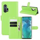 For Motorola Edge+ Litchi Texture Horizontal Flip Protective Case with Holder & Card Slots & Wallet(Green) - 1