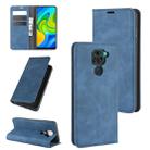 For Xiaomi Redmi Note 9/10X 4G Retro-skin Business Magnetic Suction Leather Case with Holder & Card Slots & Wallet(Dark Blue) - 1