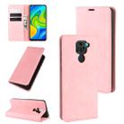 For Xiaomi Redmi Note 9/10X 4G Retro-skin Business Magnetic Suction Leather Case with Holder & Card Slots & Wallet(Pink) - 1