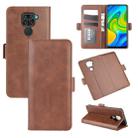 For Xiaomi Redmi Note 9/10X 4G Dual-side Magnetic Buckle Horizontal Flip Leather Case with Holder & Card Slots & Wallet(Brown) - 1