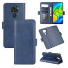 For Xiaomi Redmi Note 9/10X 4G Dual-side Magnetic Buckle Horizontal Flip Leather Case with Holder & Card Slots & Wallet(Dark Blue) - 1