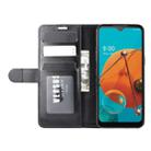 For LG K51 R64 Texture Single Horizontal Flip Protective Case with Holder & Card Slots & Wallet& Photo Frame(Black) - 6