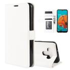 For LG K51 R64 Texture Single Horizontal Flip Protective Case with Holder & Card Slots & Wallet& Photo Frame(White) - 1