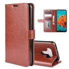 For LG K51 R64 Texture Single Horizontal Flip Protective Case with Holder & Card Slots & Wallet& Photo Frame(Brown) - 1