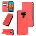 For LG K51 Retro-skin Business Magnetic Suction Leather Case with Holder & Card Slots & Wallet(Red) - 1