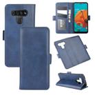 For LG K51 Dual-side Magnetic Buckle Horizontal Flip Leather Case with Holder & Card Slots & Wallet(Dark Blue) - 1