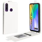 For Huawei Y6p  R64 Texture Single Vertical Flip Leather Protective Case with Card Slots & Photo Frame(White) - 1