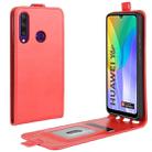 For Huawei Y6p  R64 Texture Single Vertical Flip Leather Protective Case with Card Slots & Photo Frame(Red) - 1