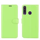 For Huawei Y6p Litchi Texture Horizontal Flip Protective Case with Holder & Card Slots & Wallet(Green) - 2