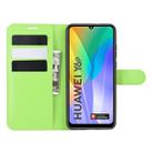 For Huawei Y6p Litchi Texture Horizontal Flip Protective Case with Holder & Card Slots & Wallet(Green) - 4