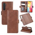 For Xiaomi Mi Note 10 Lite Dual-side Magnetic Buckle Horizontal Flip Leather Case with Holder & Card Slots & Wallet(Brown) - 1