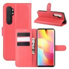 For Xiaomi Mi Note 10 Lite Litchi Texture Horizontal Flip Protective Case with Holder & Card Slots & Wallet(Red) - 1