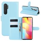 For Xiaomi Mi Note 10 Lite Litchi Texture Horizontal Flip Protective Case with Holder & Card Slots & Wallet(Blue) - 1