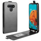 For LG K51 R64 Texture Single Vertical Flip Leather Protective Case with Card Slots & Photo Frame(Black) - 1