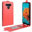 For LG K51 R64 Texture Single Vertical Flip Leather Protective Case with Card Slots & Photo Frame(Red) - 1