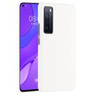 For Huawei Nova 7 Shockproof Crocodile Texture PC + PU Case(White) - 1