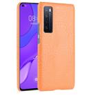 For Huawei Nova 7 Shockproof Crocodile Texture PC + PU Case(Orange) - 1