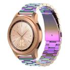 For Huawei GT2/GT/Samsung Galaxy Watch 46mm R800/Samsung Gear S3 22mm 3-Beads Stainless Steel Watch Band(Colourful) - 1