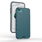 For iPhone 8 / 7 Shockproof Grain PC + TPU Case(Green) - 1