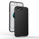 For iPhone 8 Plus / 7 Plus  Shockproof Grain PC + TPU Case(Black) - 1