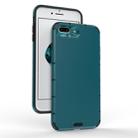 For iPhone 8 Plus / 7 Plus  Shockproof Grain PC + TPU Case(Green) - 1