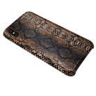 For iPhone X/XS Snake Skin Pattern PU+PVC Material Shockproof Mobile Protective Case(Light Brown) - 3