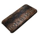 For iPhone X/XS Snake Skin Pattern PU+PVC Material Shockproof Mobile Protective Case(Light Brown) - 4