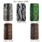 For iPhone X/XS Snake Skin Pattern PU+PVC Material Shockproof Mobile Protective Case(Light Brown) - 6