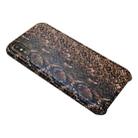 For iPhone X/XS Snake Skin Pattern PU+PVC Material Shockproof Mobile Protective Case(Deep Brown) - 3