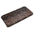 For iPhone X/XS Snake Skin Pattern PU+PVC Material Shockproof Mobile Protective Case(Deep Brown) - 4