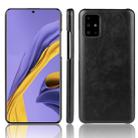 For Samsung Galaxy A51 5G Shockproof Litchi Texture PC + PU Case(Black) - 1