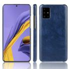 For Samsung Galaxy A51 5G Shockproof Litchi Texture PC + PU Case(Blue) - 1