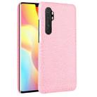 For Xiaomi Mi Note 10 Lite Shockproof Crocodile Texture PC + PU Case(Pink) - 1