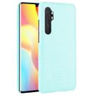 For Xiaomi Mi Note 10 Lite Shockproof Crocodile Texture PC + PU Case(Light green) - 1